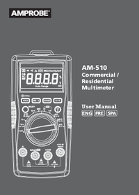 Thumbnail of document Manual - AM-510 Commercial/ Residential Multimeter